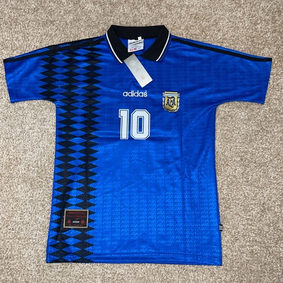 Adidas Argentina Maradona 1994 Retro Men’s Away Soccer Jersey🆕 - Picture 3 of 6